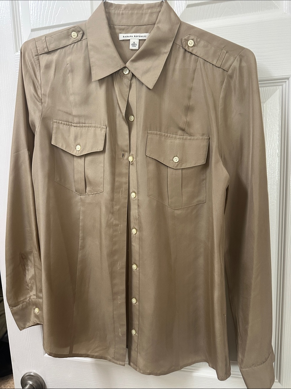 Banana Republic Silk Button-Up Shirt